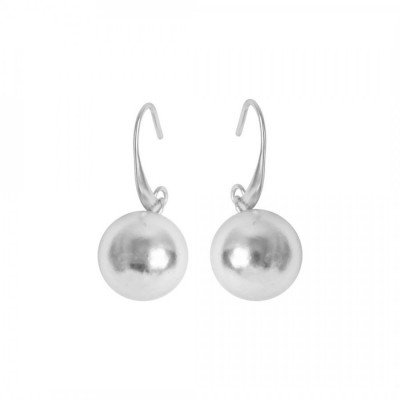 Ball Drop Earrings-SIL MATT