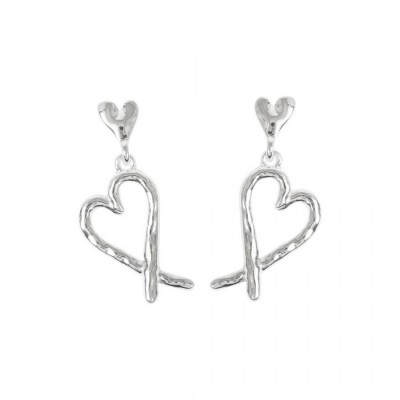 Open Heart earrings-SIL