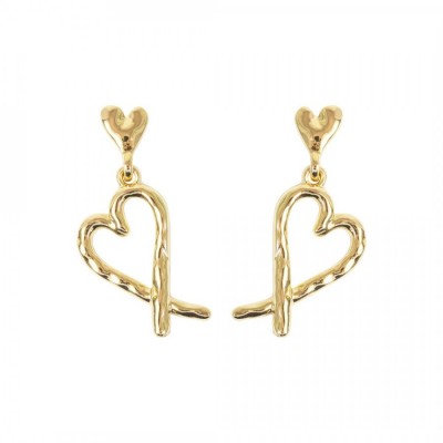 Open Heart earrings-YG