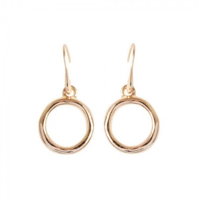 Circle Drop Earrings-RG