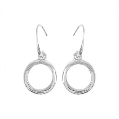 Circle Drop Earrings-SIL