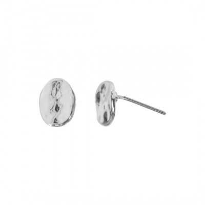 E-Filled In Mini Circle Studs Silver