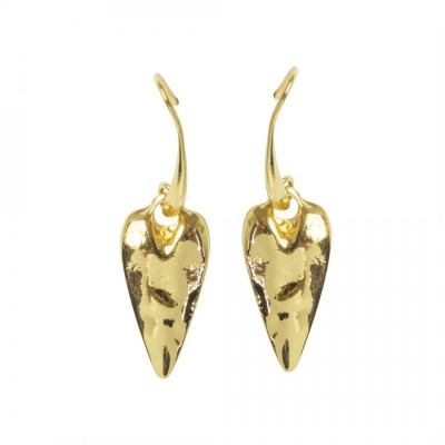 Solid Heart Drop Earring-YG