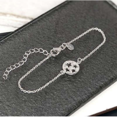 Sterling silver multiple stars bracelet