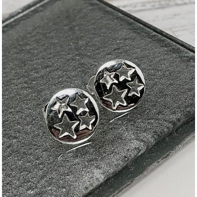 Sterling Silver multiple Star stud earrings
