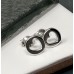 Sterling Silver heart stud earrings