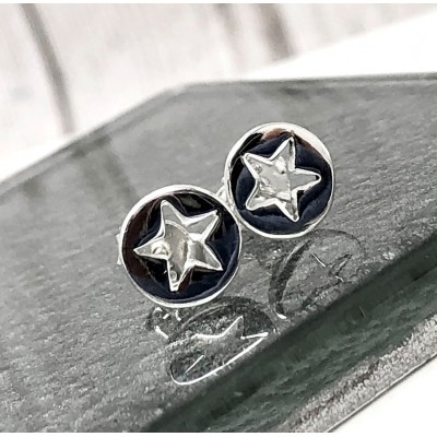 Sterling Silver star stud earrings