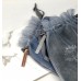 Scarf-Charcoal Grey Mulberry Tree Silver Foil