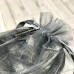 Scarf-Charcoal Grey Feather Silver Foil