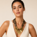 Bold Statement Gold Coin Charm Necklace