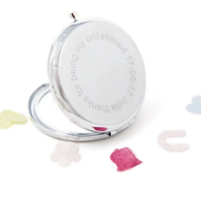 Personalised Bridesmaids Compact Mirror