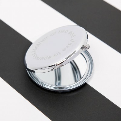 Personalised Circular Inscribed Compact Mirror