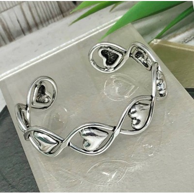 Infinity Heart Cuff Bangle