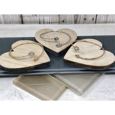 Teardrop Double End Torque Bangle