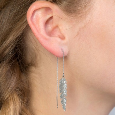 Feather Threader Earrings