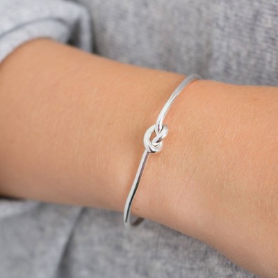 Silver Friendship Knot Bangle