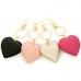 Personalised Faux Leather Heart Keyring