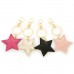 Personalised Faux Leather Star Keyring