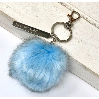 Personalised Faux Fur Pom Pom 