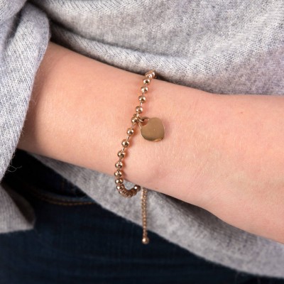 Personalised Beaded Heart Bracelet