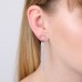 Circle & Sparkle Drop Earrings SIL