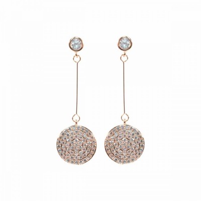 Disc Sparkly Earrings RG