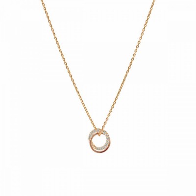 Entwined Circle Sparkly Necklace RG