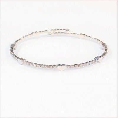 Crystal Wrap Heart Bracelet