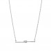 Silver bar and friendship knot necklace