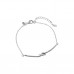 Silver bar and friendship knot bracelet