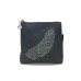 LTLBAG-Grey Rhinestone Feather Small