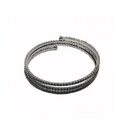 Winding Sparkly Bangle Black