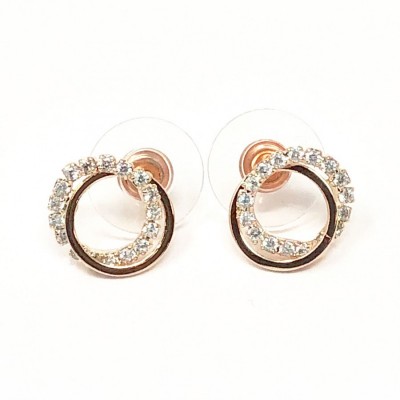 Entwined Circle Sparkly earrings RG