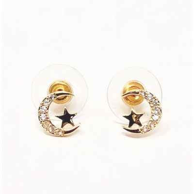 Moon & Stars Sparkly Earrings YG