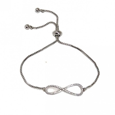 Infinity Sparkly Bracelet-Silver
