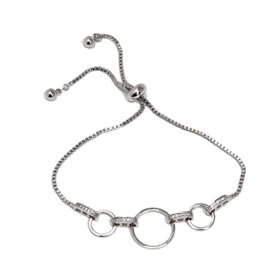 Sparkly Circle Link-Silver