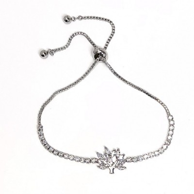 Mulberry tree sparkly Pull Bracelet-Silver