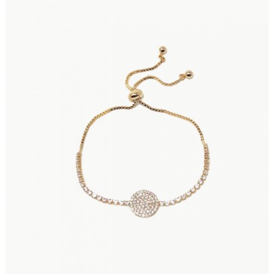 Disc Sparkly Pull Bracelet YG