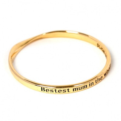 BG-Bestest Mum World Yellow Gold