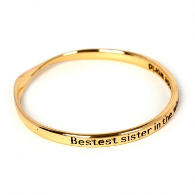 BG-Bestest Sister World Yellow Gold