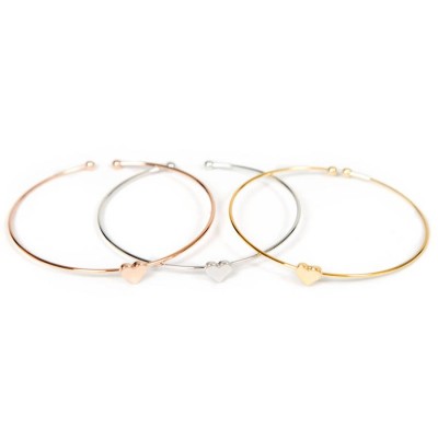 BG-Plain Heart Bangle
