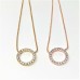 Halo Crystal Circle Necklace