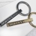Moon and Back Personalised Bar Keyring