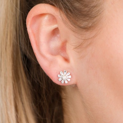 Daisy Silver Stud Earrings