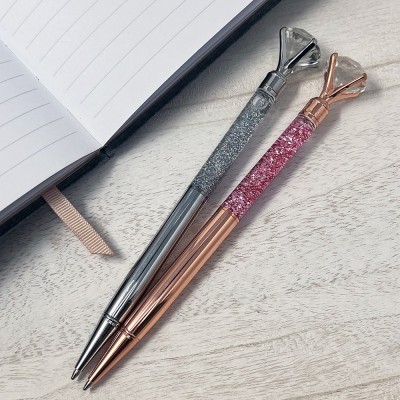  Personalised Diamond Topped Crystal Pen