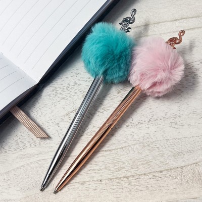 Flamingo Pom Pom Pen