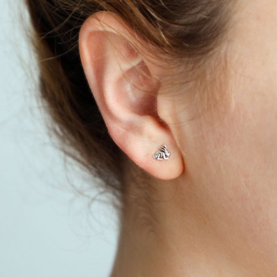 Rabbit Silver Stud Earrings