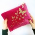 Personalised Velvet Butterfly Trail Make Up Bag 