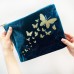 Personalised Velvet Butterfly Trail Make Up Bag 