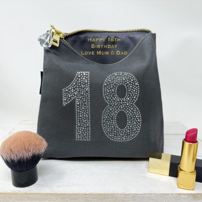 Grey Rhinestone 18th Birthday Bag